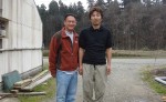 Brian Nguyen with Kazutaka Suda from Suda Koi Farm in Ojiya City, Niigata.