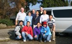 Group picture with Mr. Hisato Nogami of Nogami Koi Farm (stripe polo T-shirt) and Omosako Koi Farm (next to Mr.Hisato Nogami) and koi friends from Florida, Oregon, San jose, Hayward.
